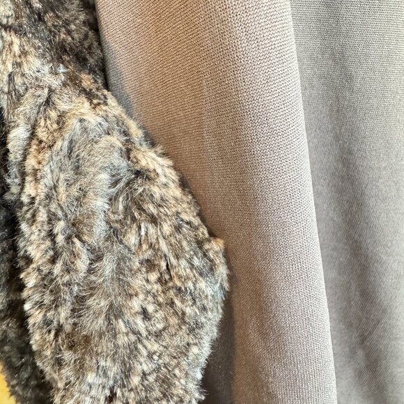 New Mystree Brown Faux Rabbit Fur Jacket - Picture 10 of 14